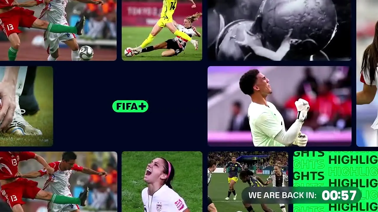 FIFA+ na żywo