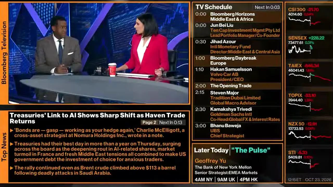 Bloomberg TV + — прямой эфир