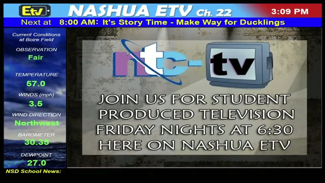 Nashua ETV in diretta
