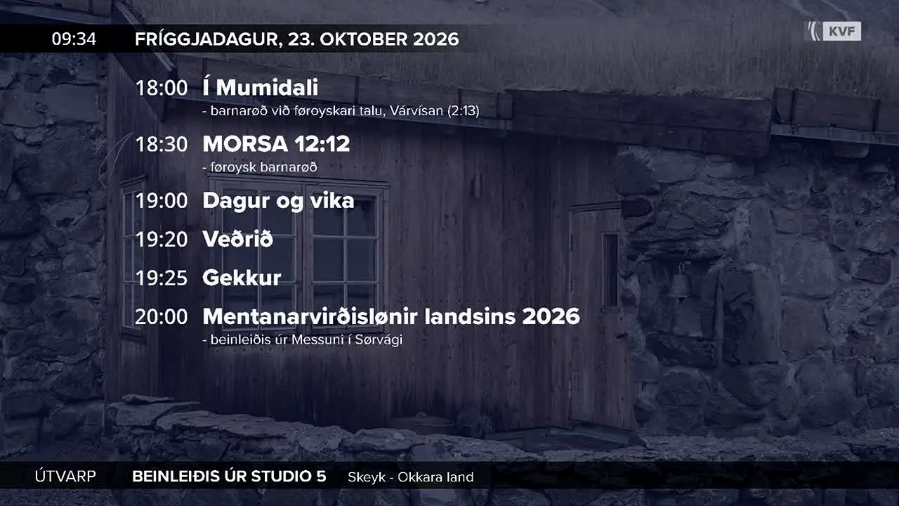 KVF Sjónvarp en vivo