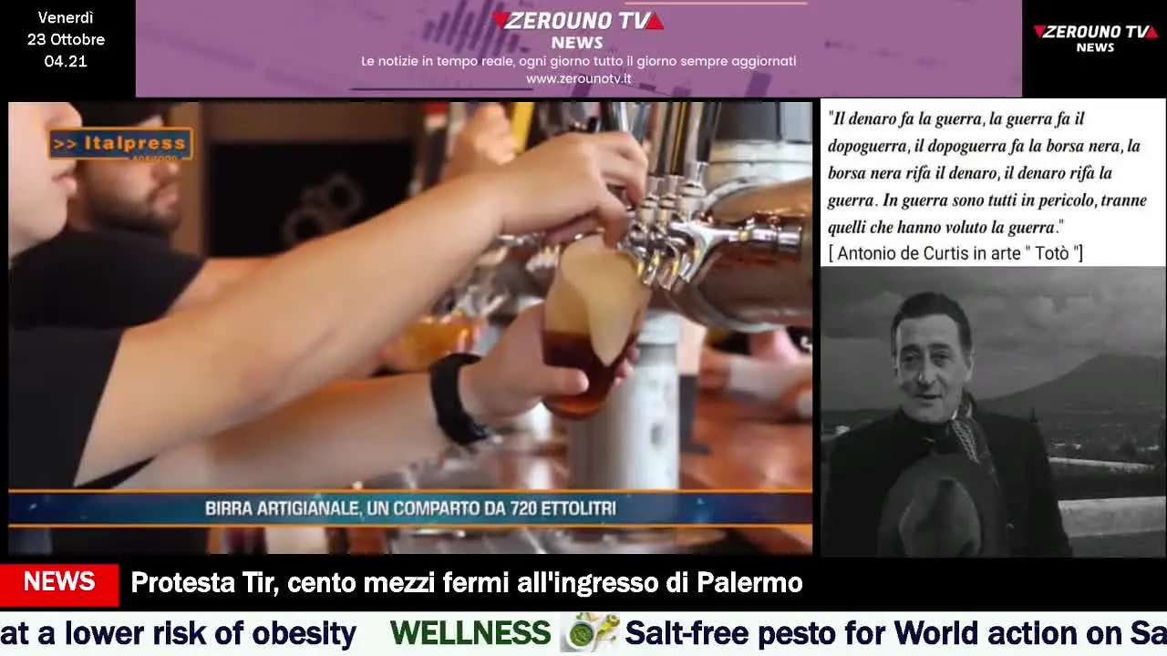 Zerouno TV News live