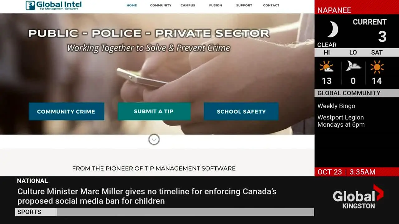 Global News Kingston live