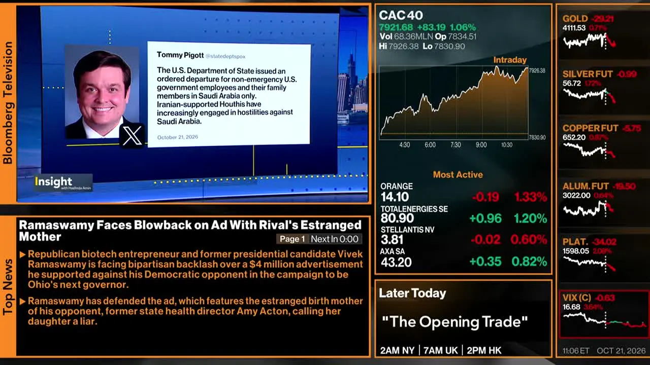 Bloomberg TV+ live