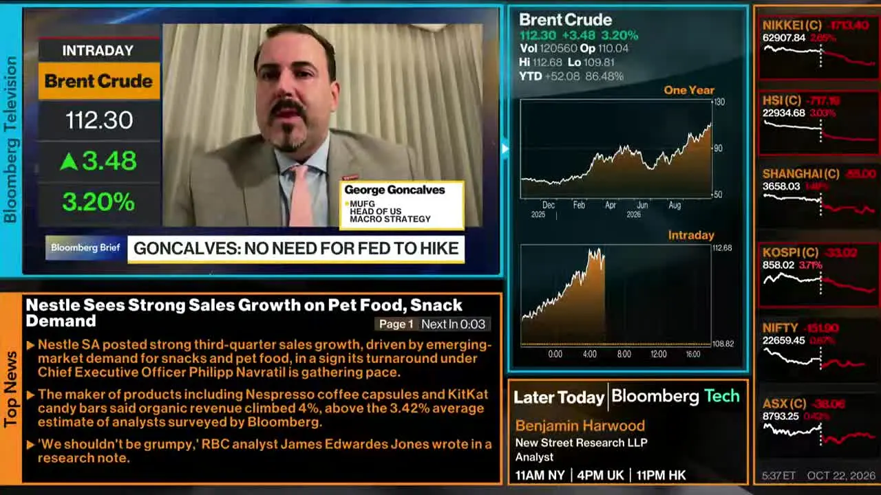 Bloomberg TV+ in diretta