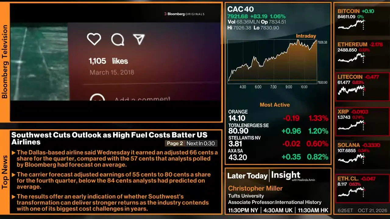 Bloomberg TV+ live