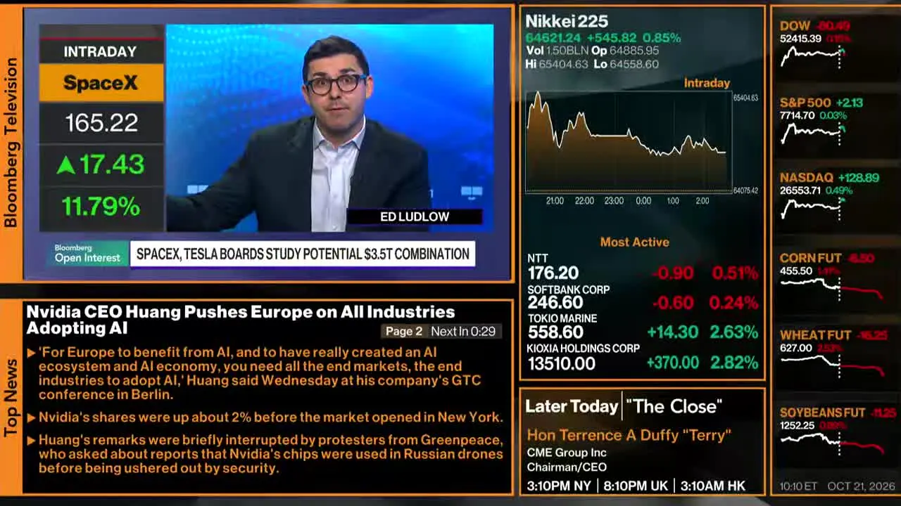 Bloomberg TV+ live