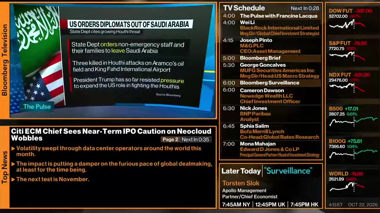 Bloomberg TV+ in diretta