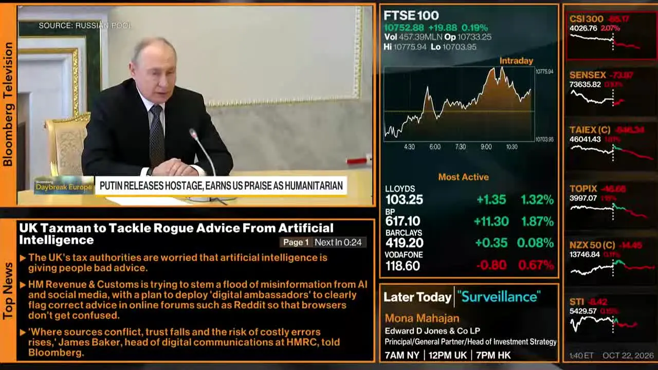 Bloomberg TV+ live