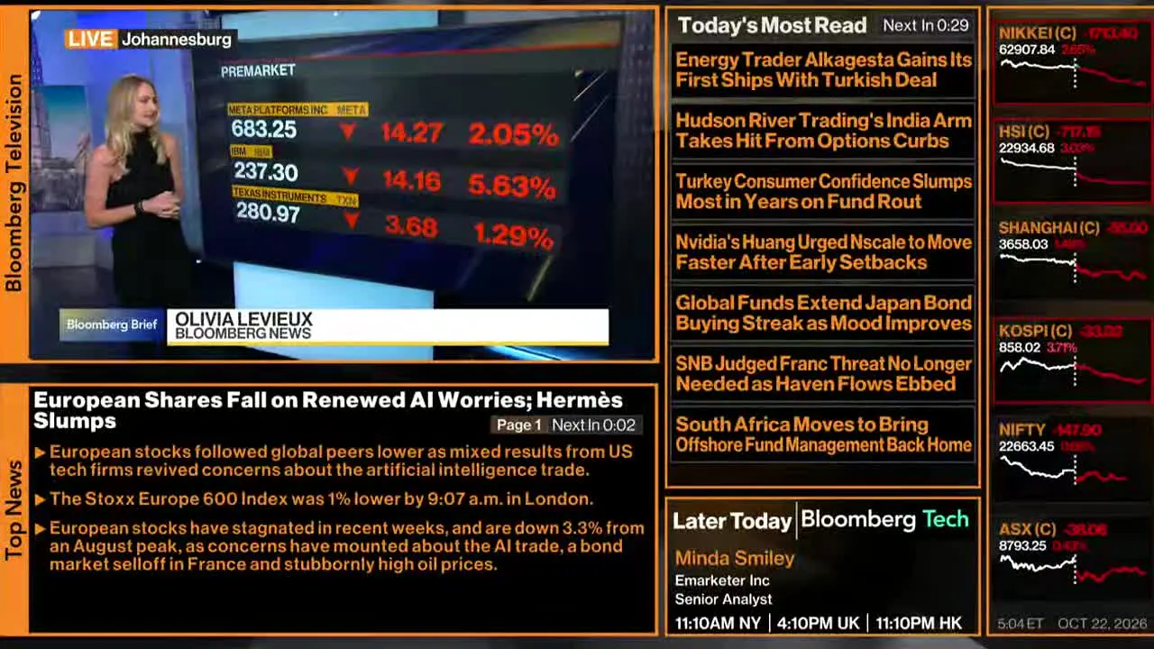 Bloomberg TV+ in diretta