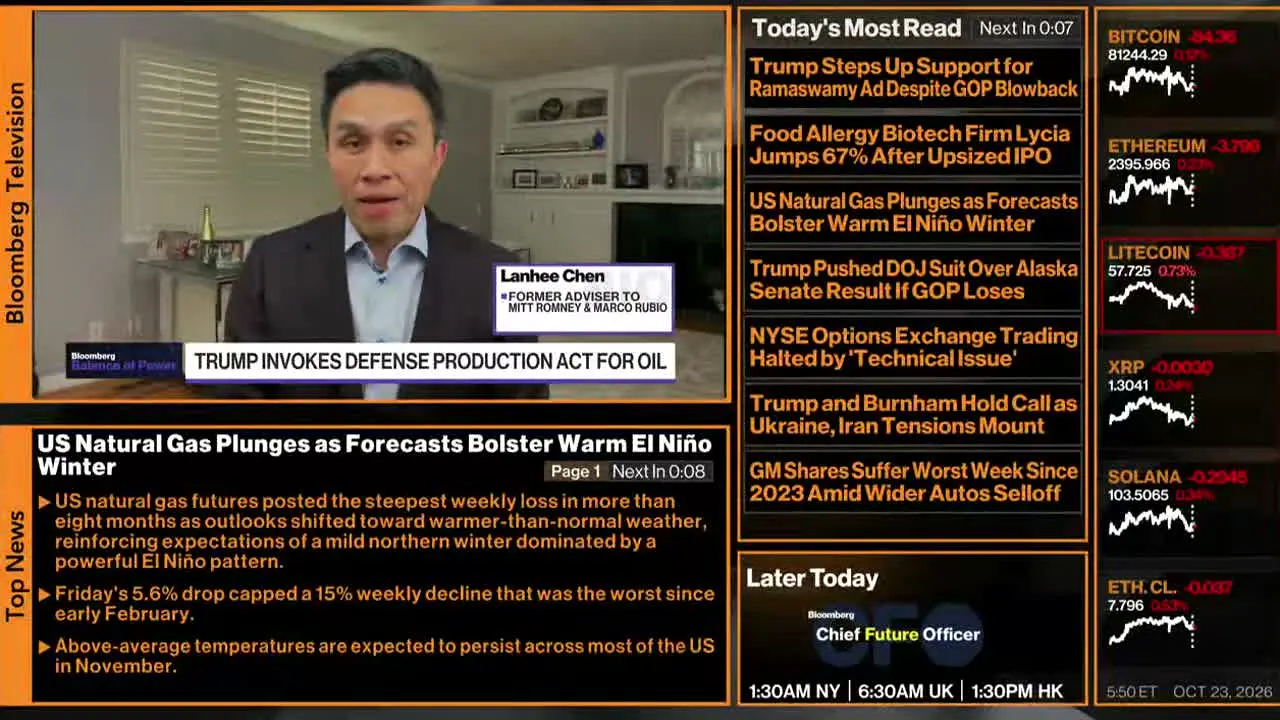 Bloomberg TV+ live