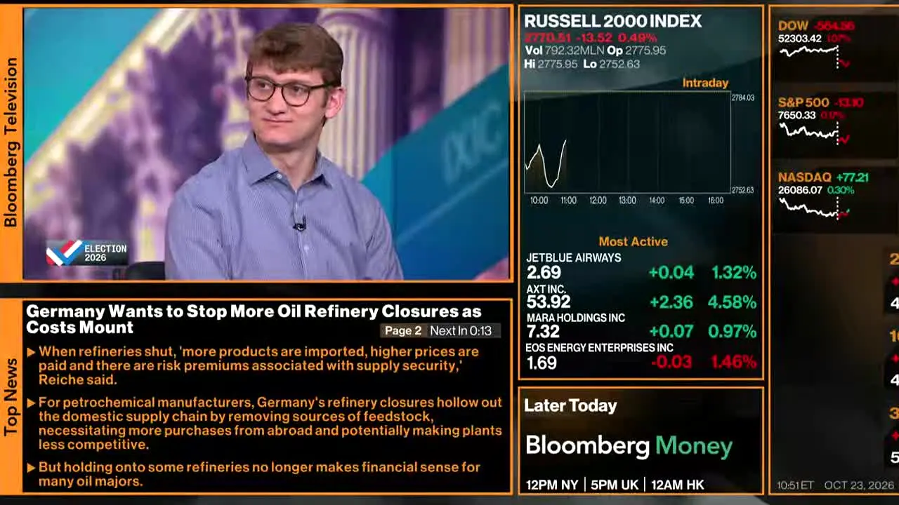 Bloomberg TV+ — прямой эфир