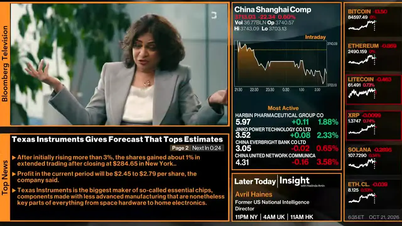 Bloomberg TV+ live