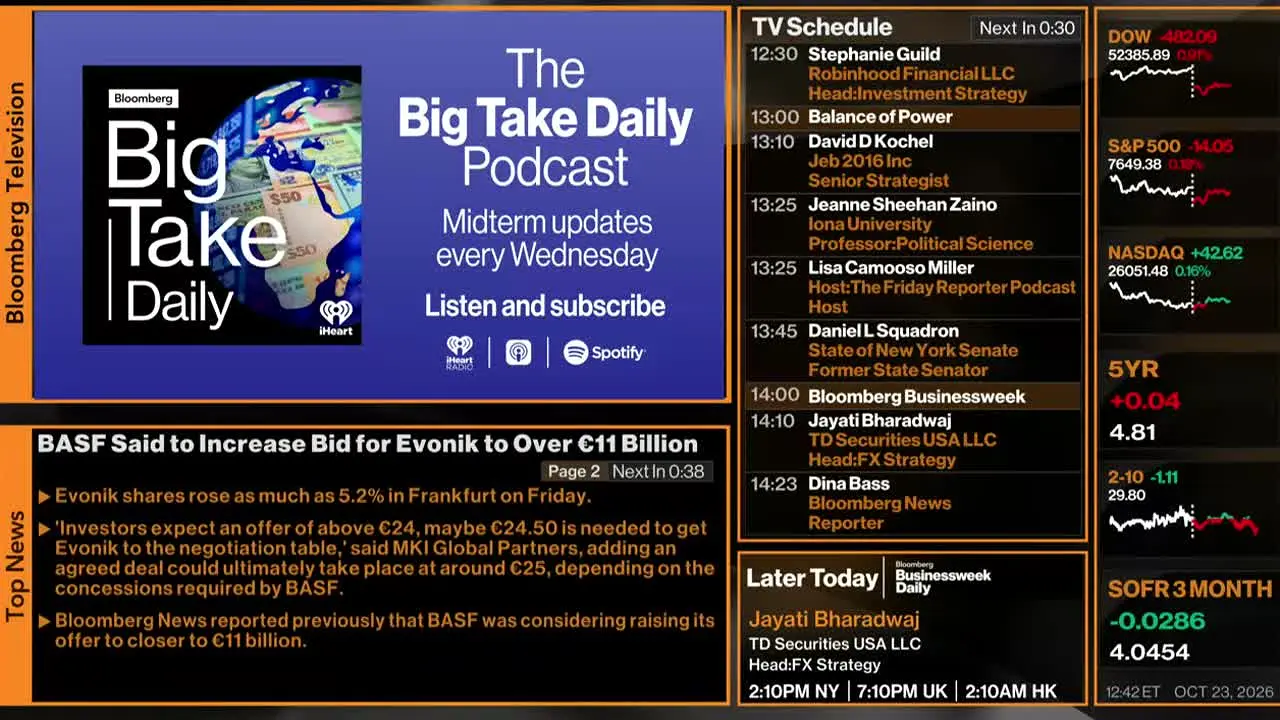 Bloomberg TV+ live
