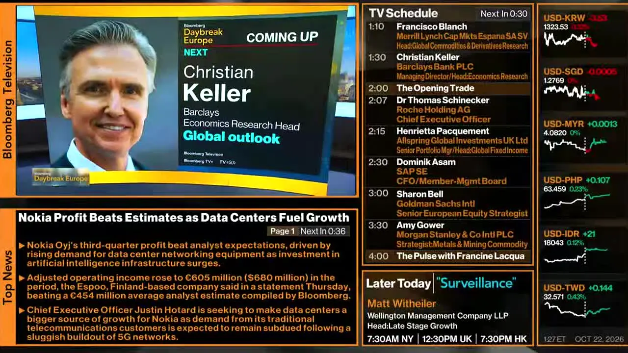 Bloomberg TV+ in diretta