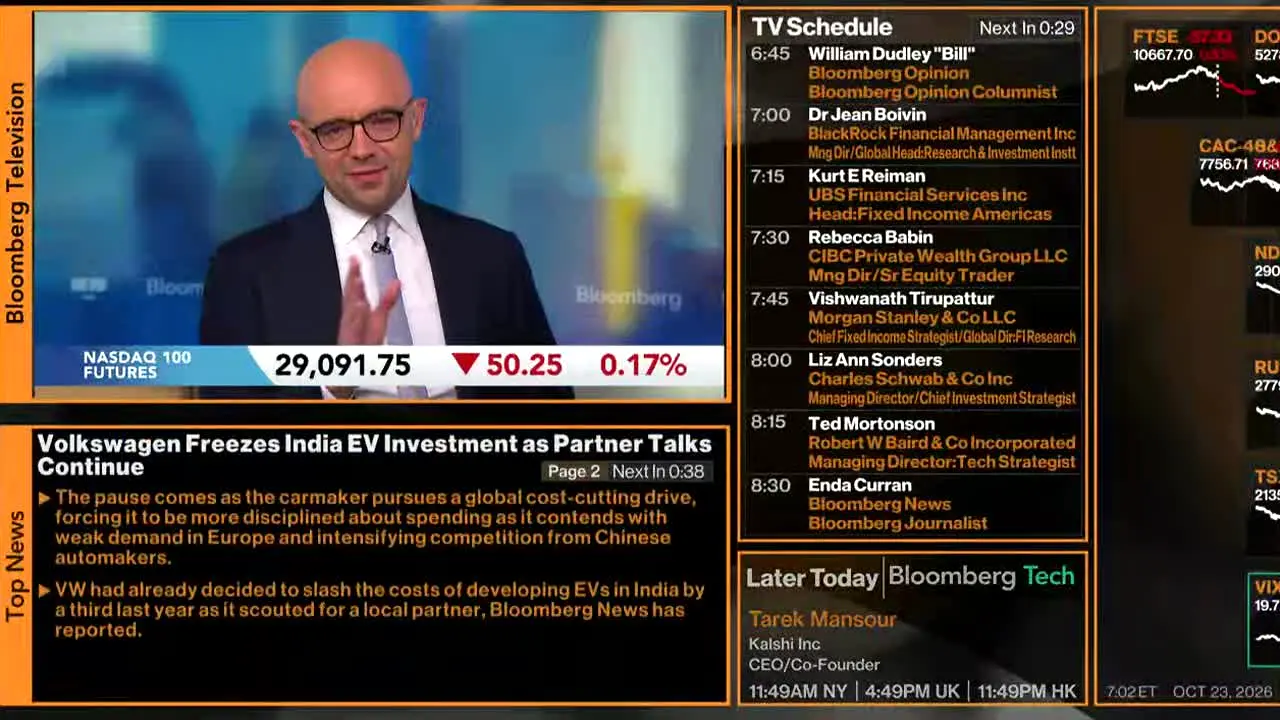 Bloomberg TV+ — прямой эфир