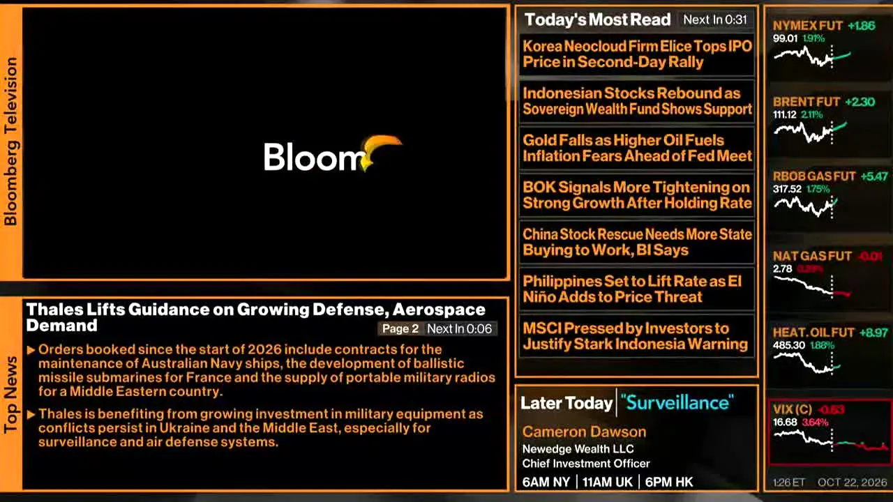 Bloomberg TV+ live