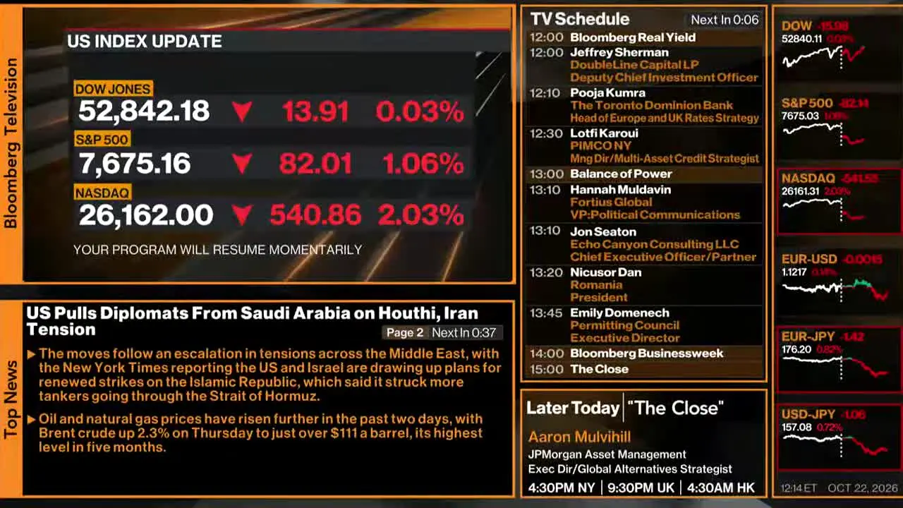 Bloomberg TV+ — прямой эфир