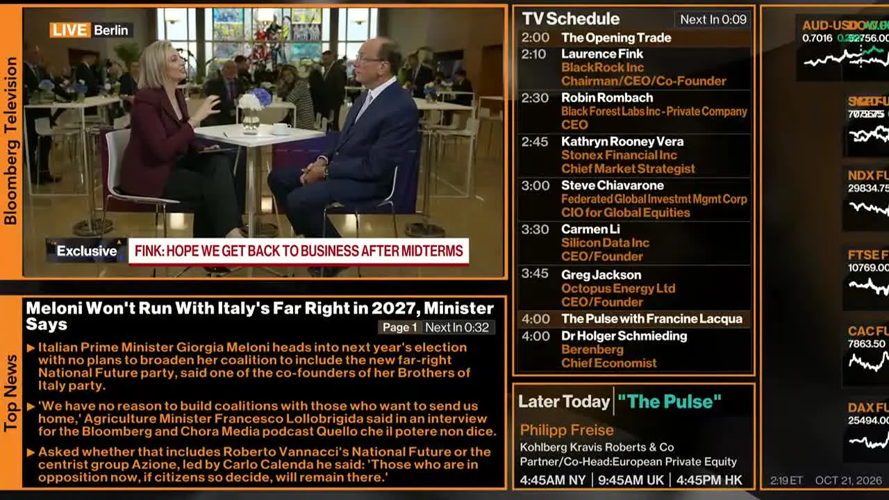 Bloomberg TV+ live