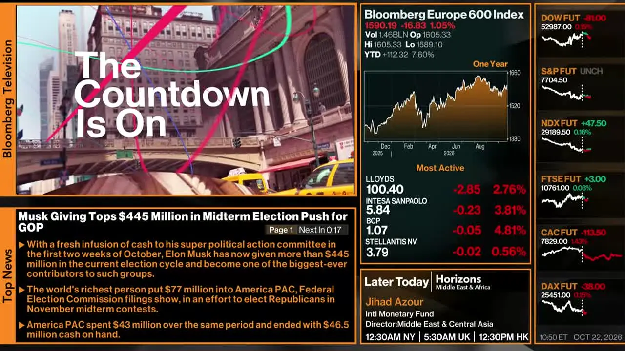 Bloomberg TV Europe live