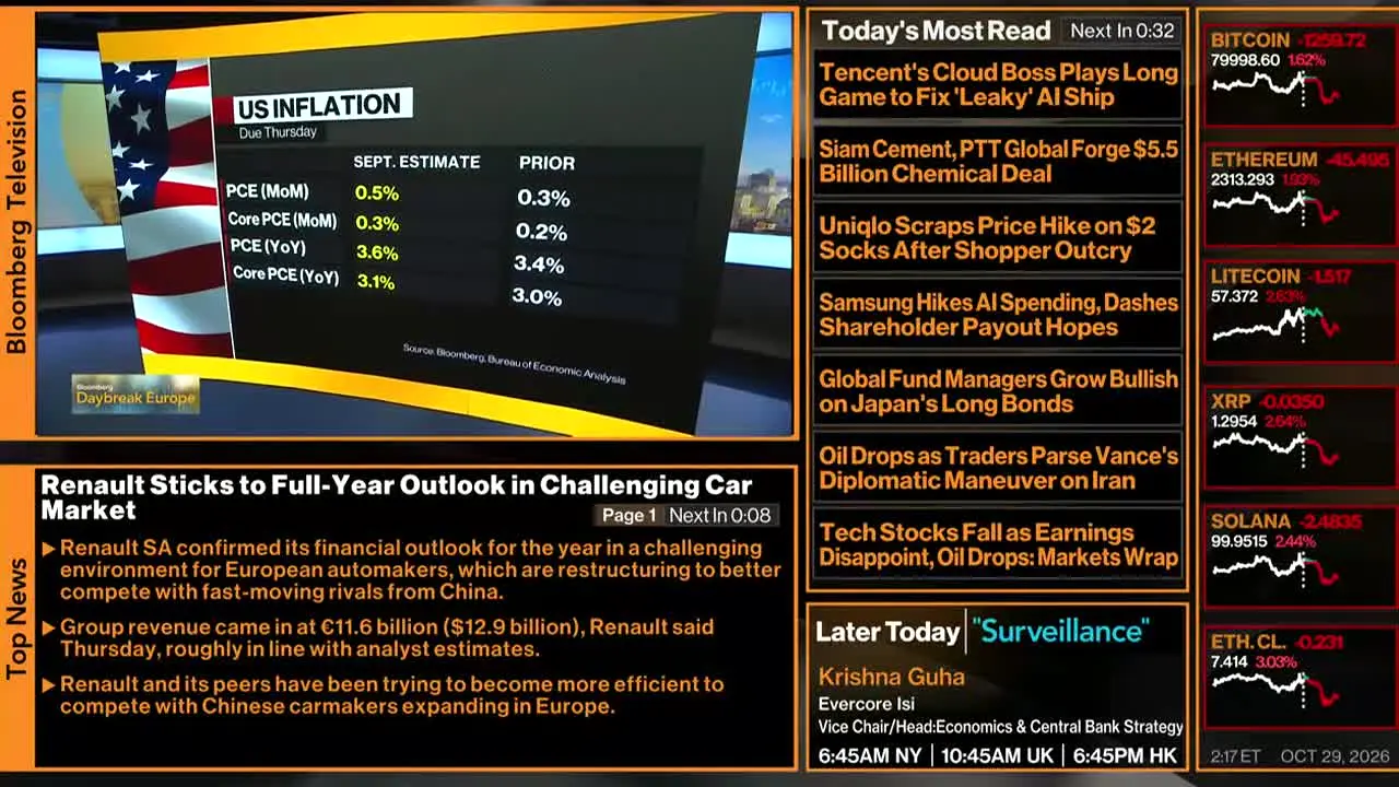 Bloomberg TV+ in diretta