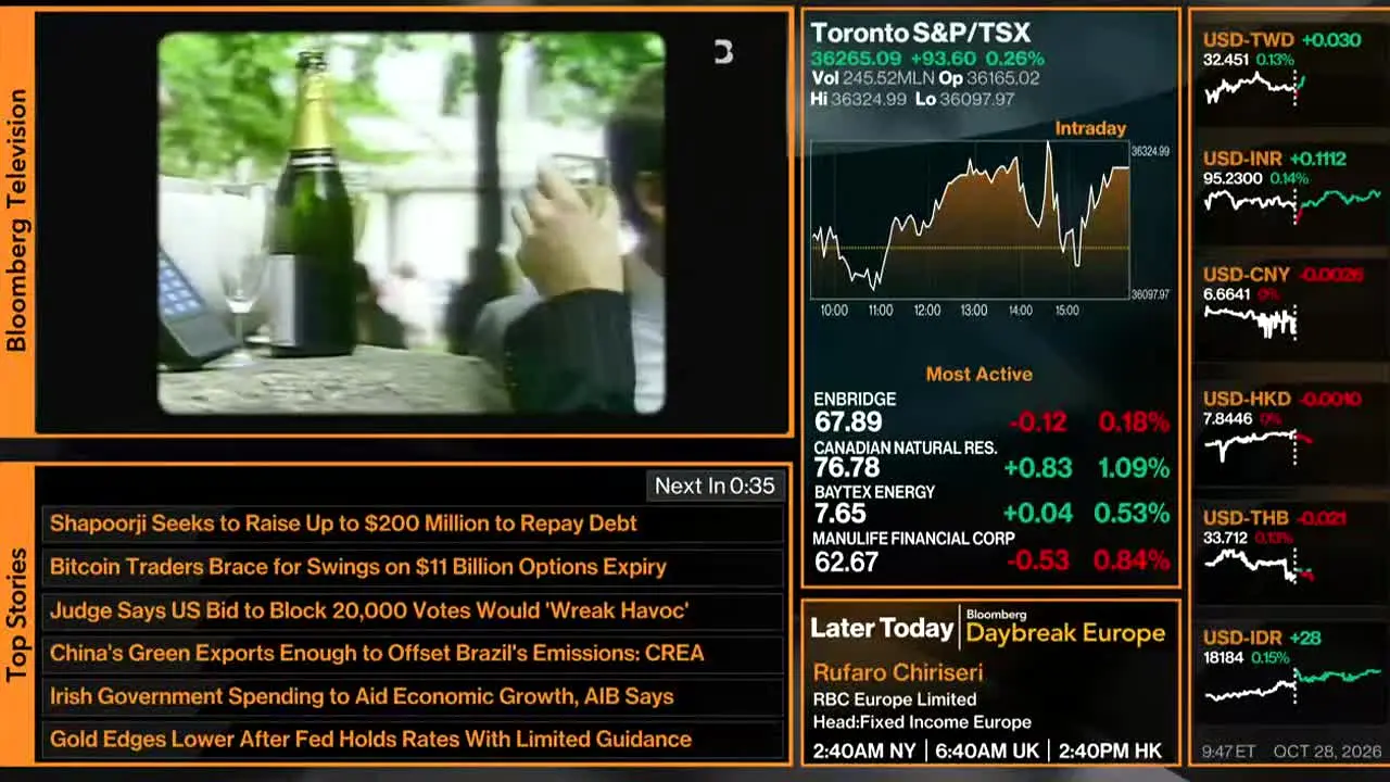 Bloomberg TV+ — прямой эфир