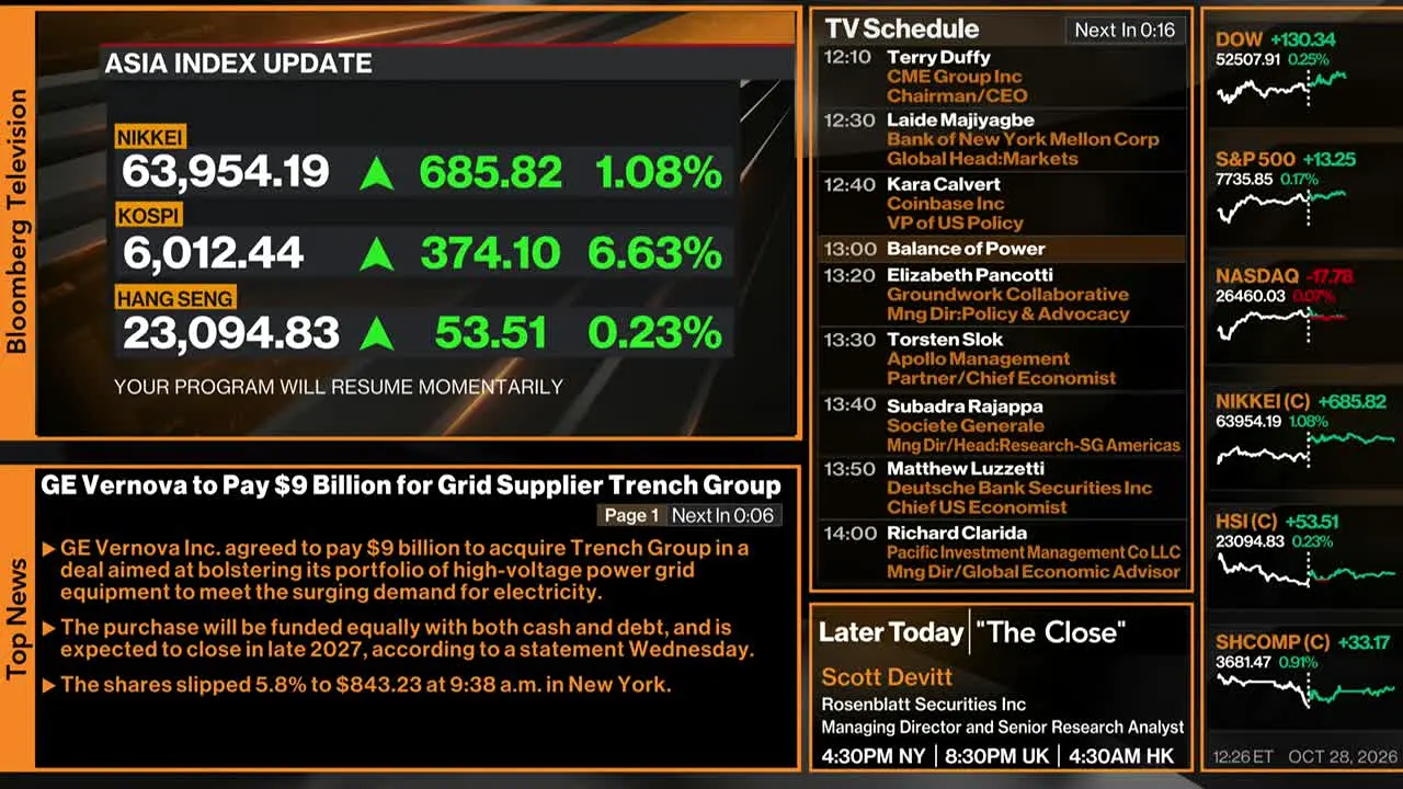 Bloomberg TV+ live