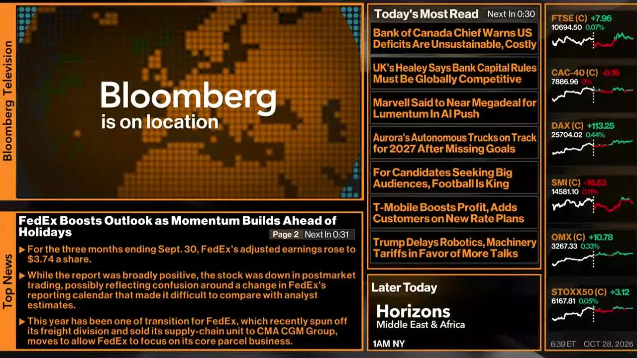 Bloomberg TV+ live