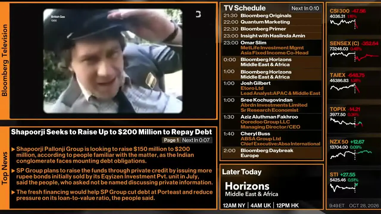Bloomberg TV+ — прямой эфир