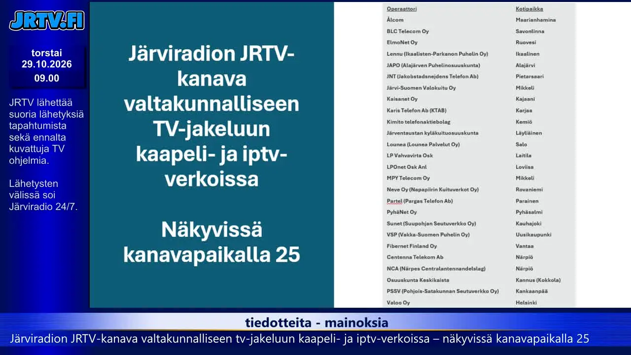 Järviradio TV live