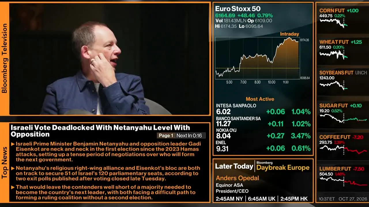Bloomberg TV+ — прямой эфир