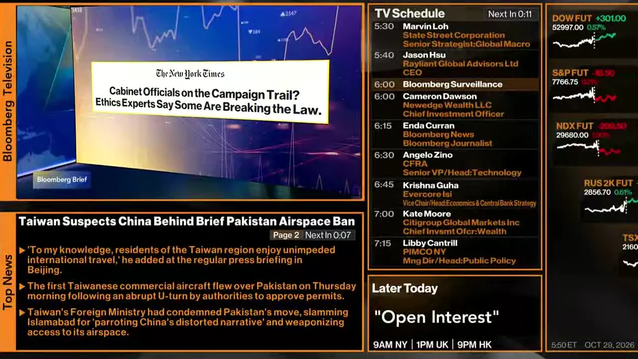 Bloomberg TV+ in diretta