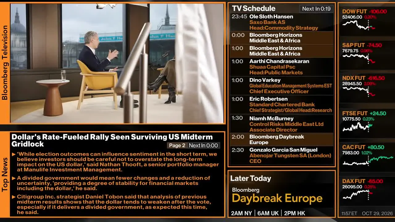Bloomberg TV+ in diretta