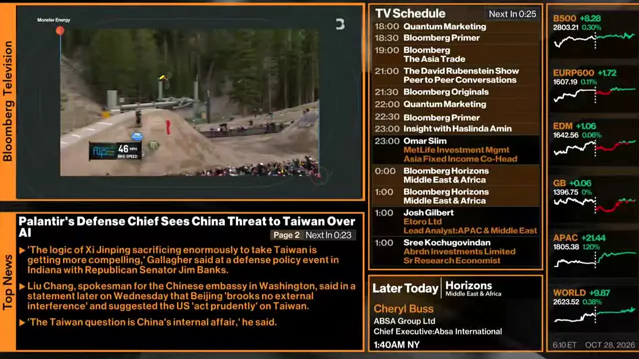 Bloomberg TV+ live