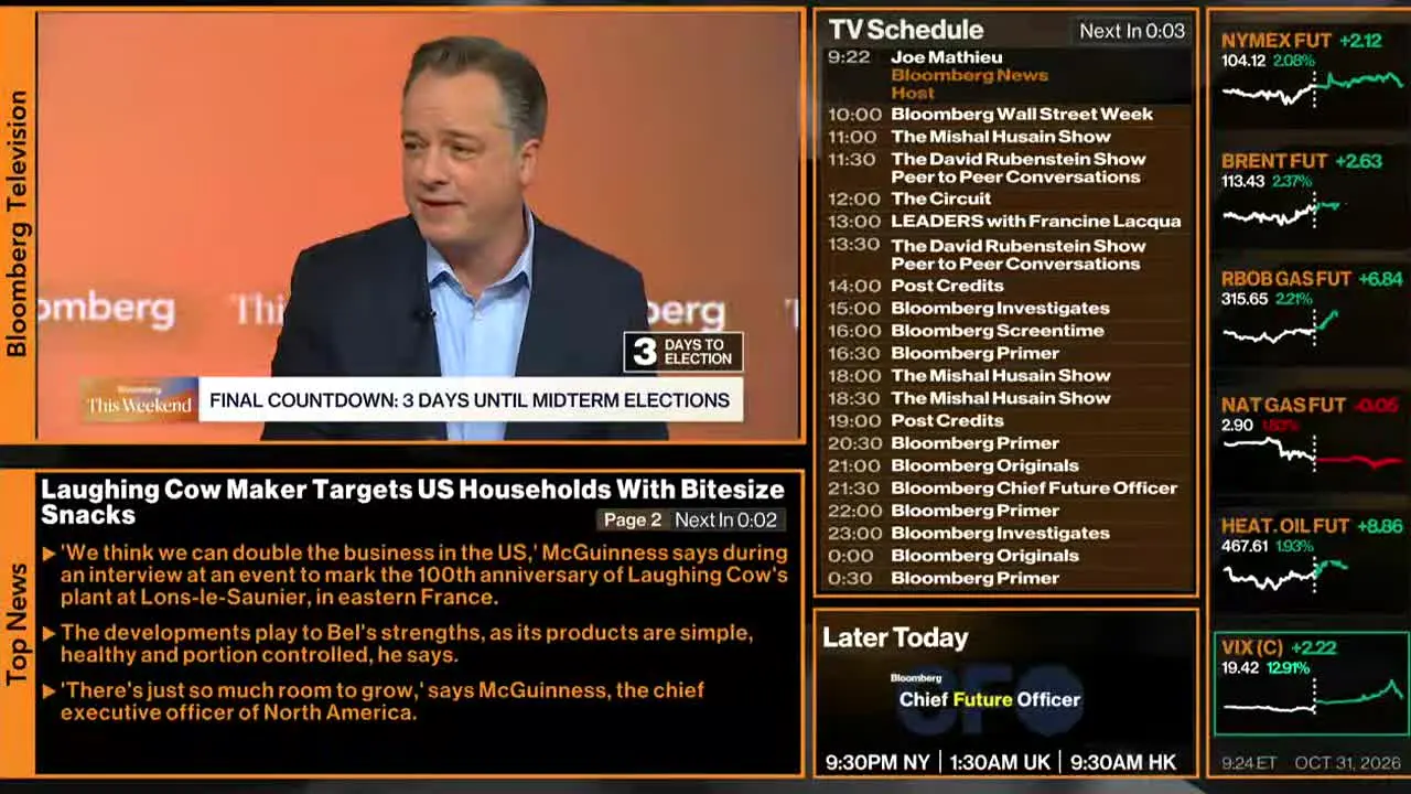 Bloomberg TV+ live