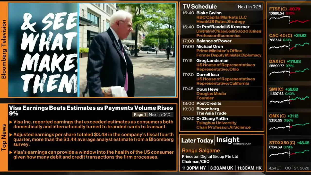Bloomberg TV+ in diretta