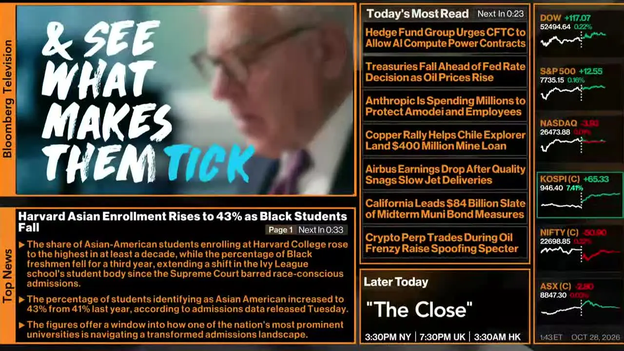 Bloomberg TV+ live