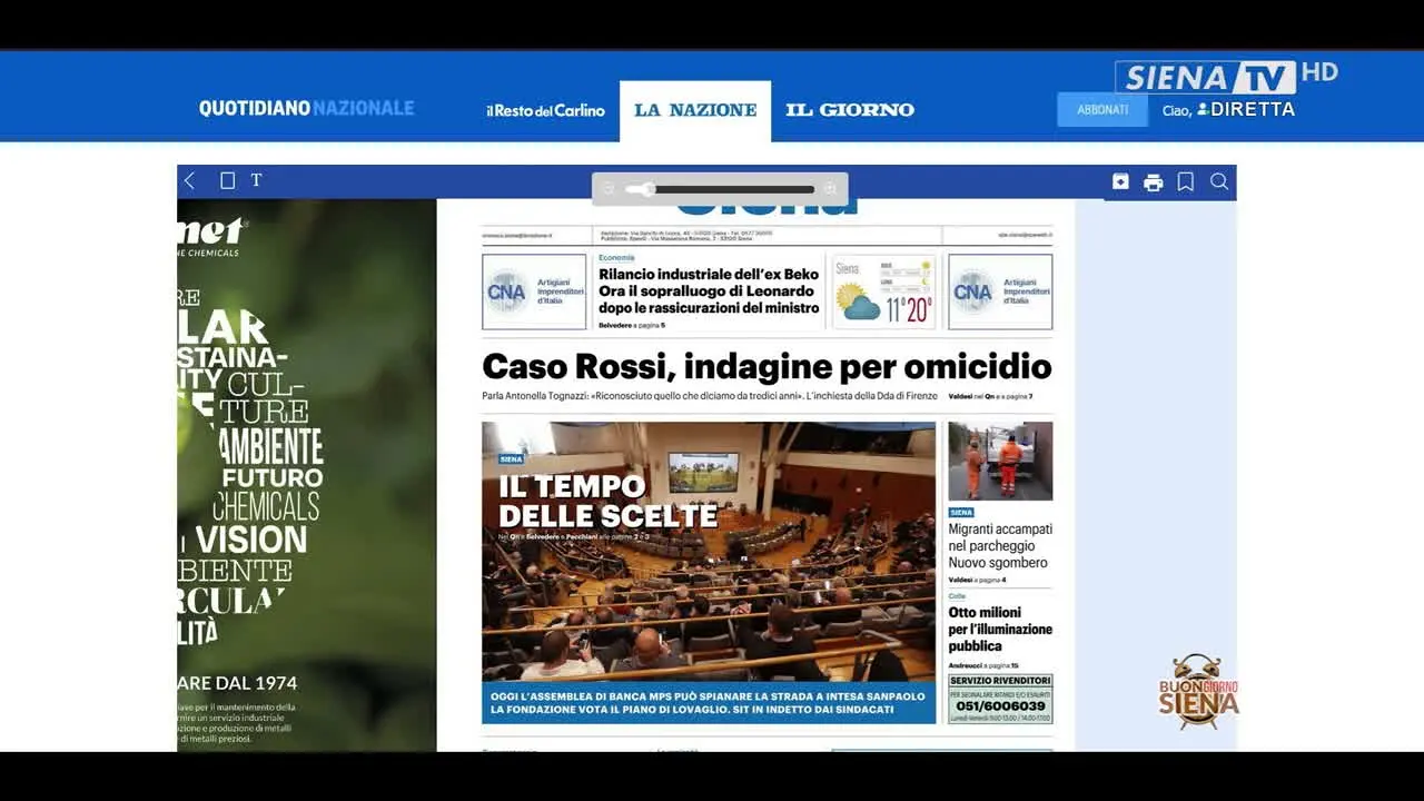 Sienatv in diretta