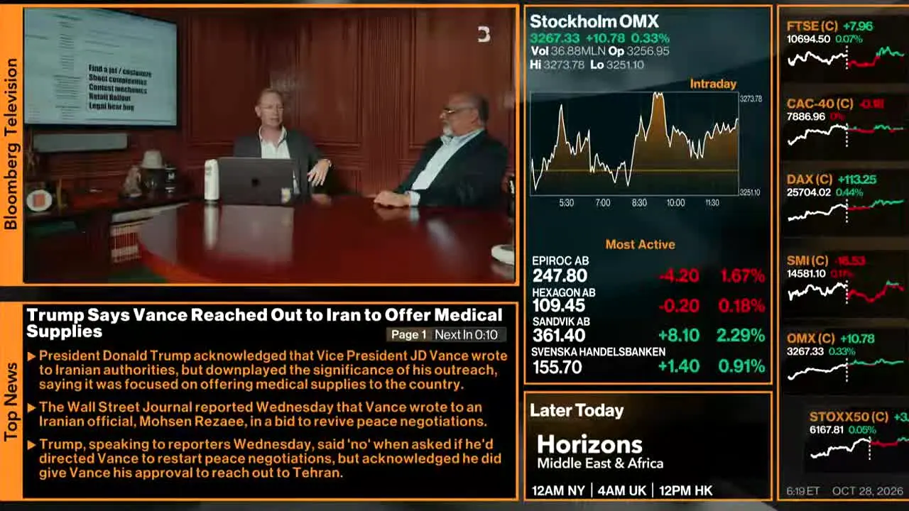 Bloomberg TV+ live