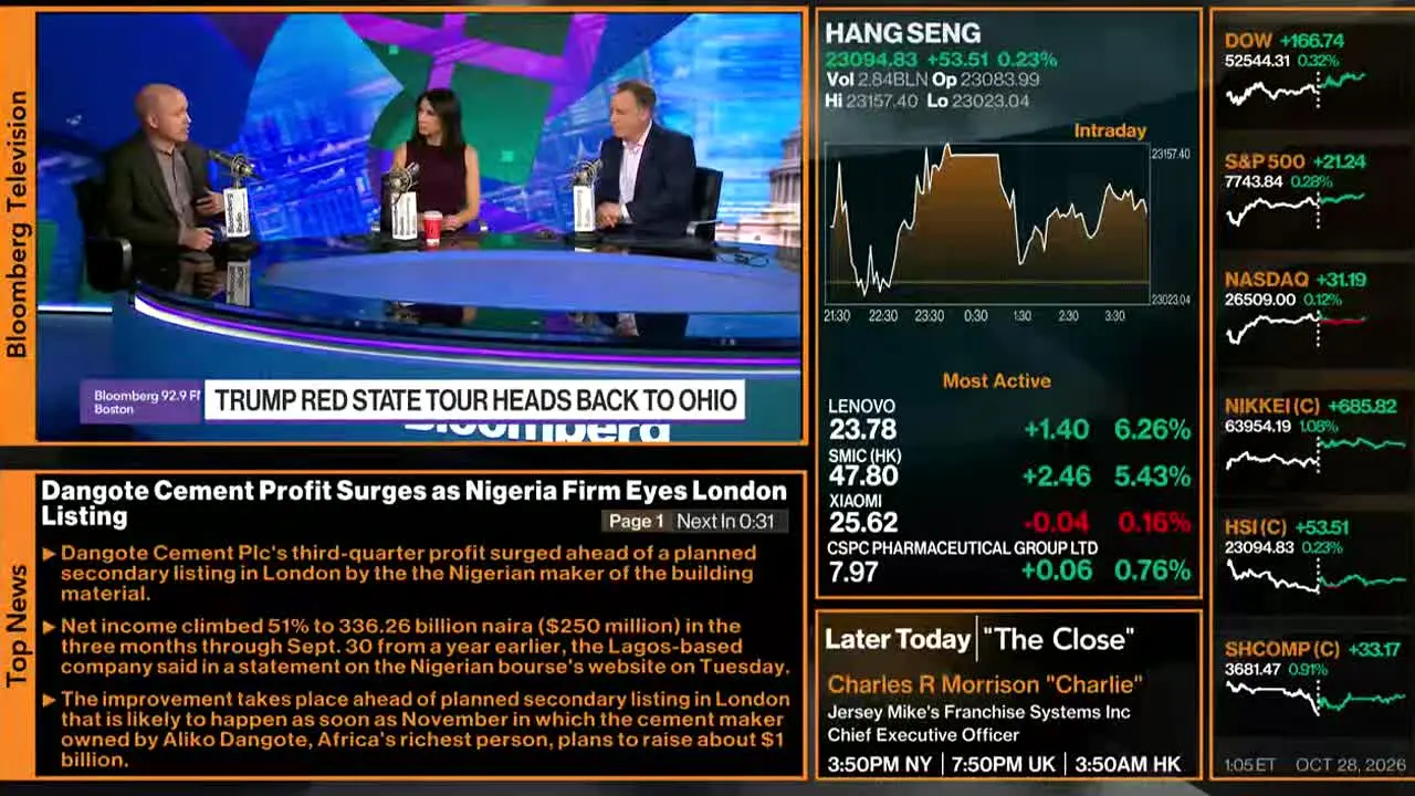 Bloomberg TV+ — прямой эфир