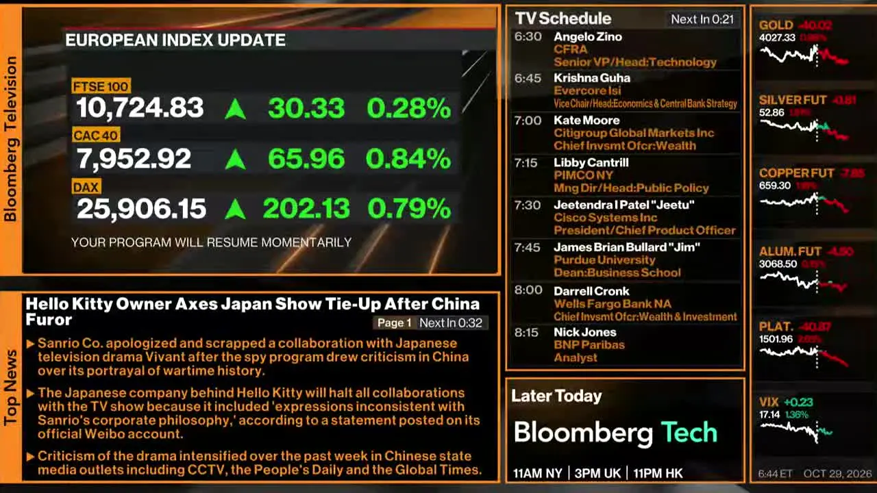 Bloomberg TV+ live