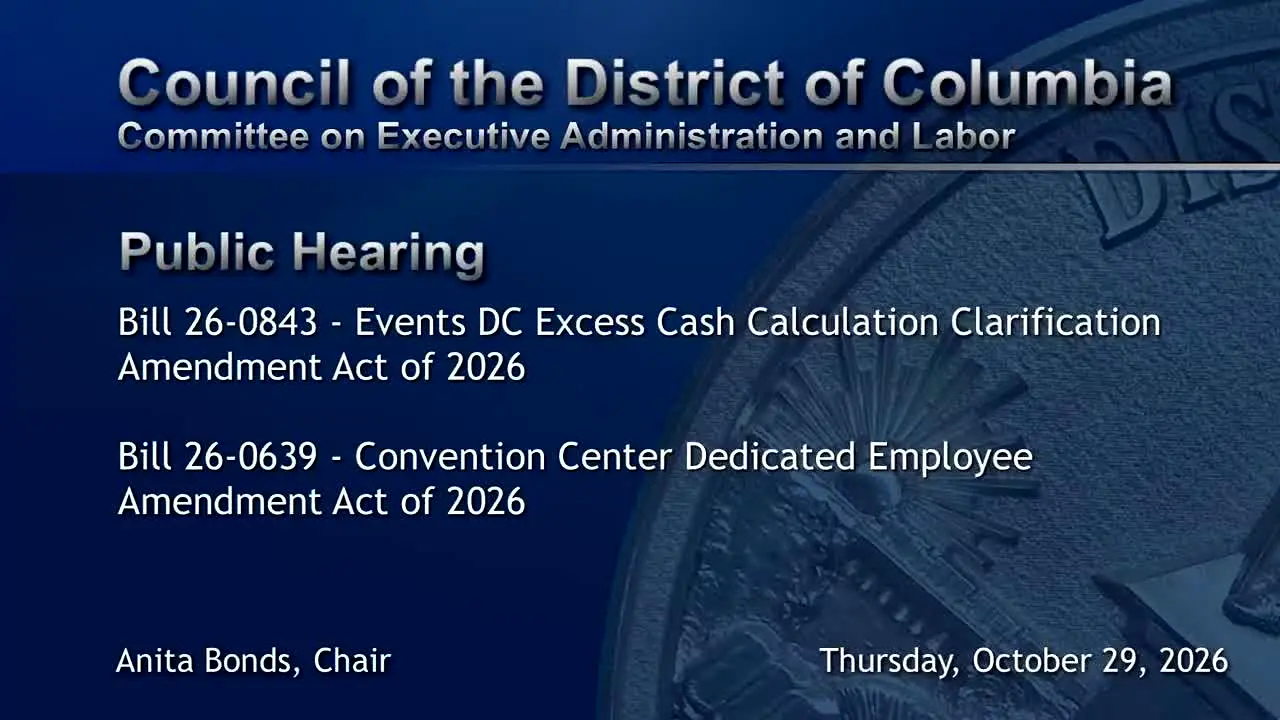 DC Council Hearing Room 120 live