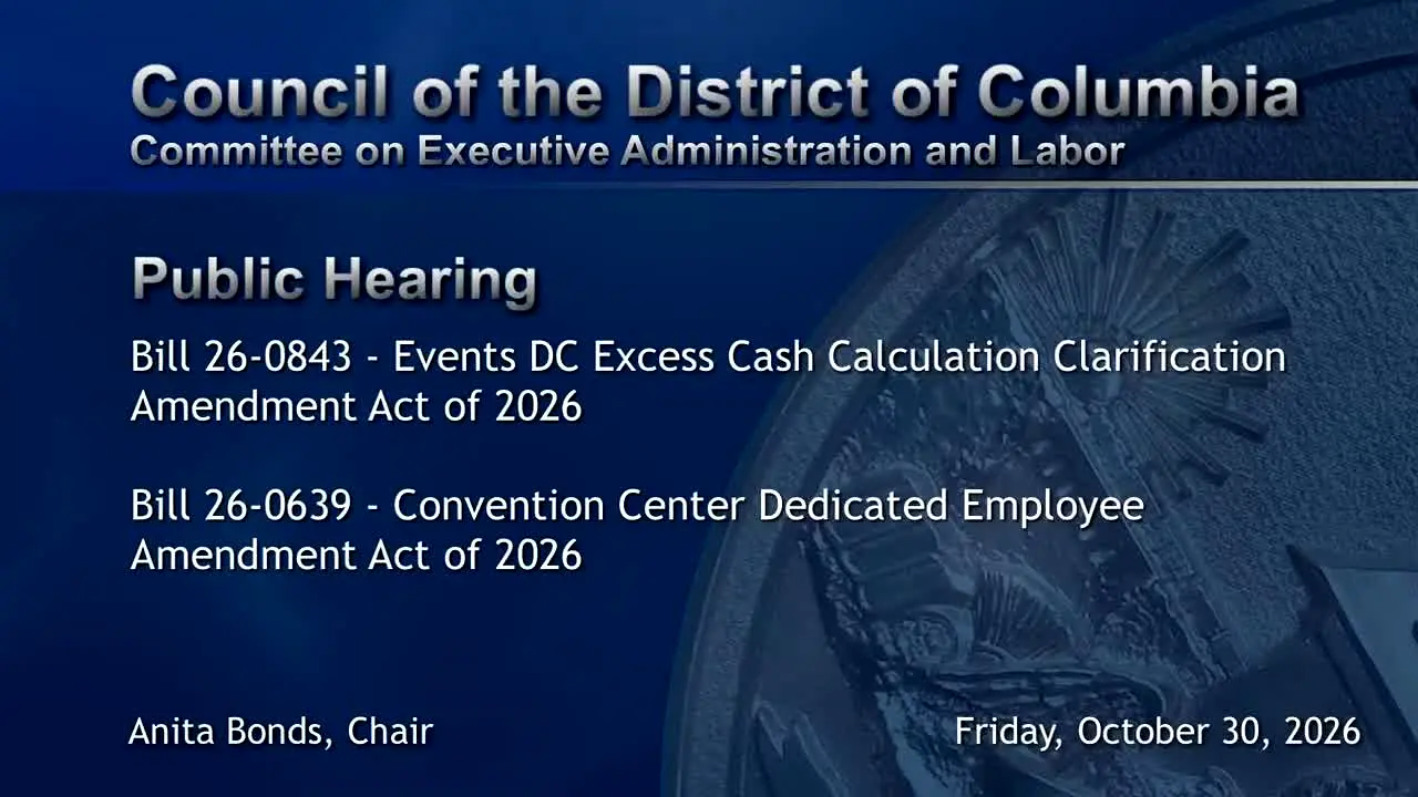 DC Council Hearing Room 120 live