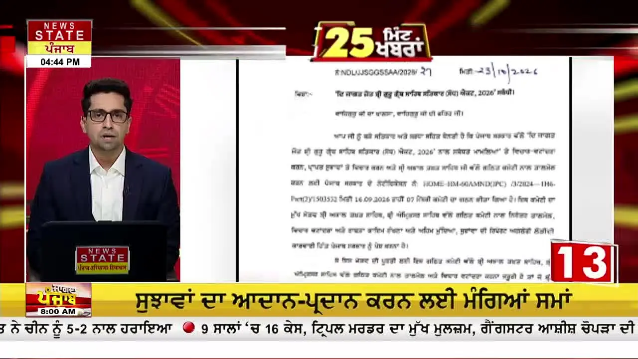 News State Punjab/Haryana live