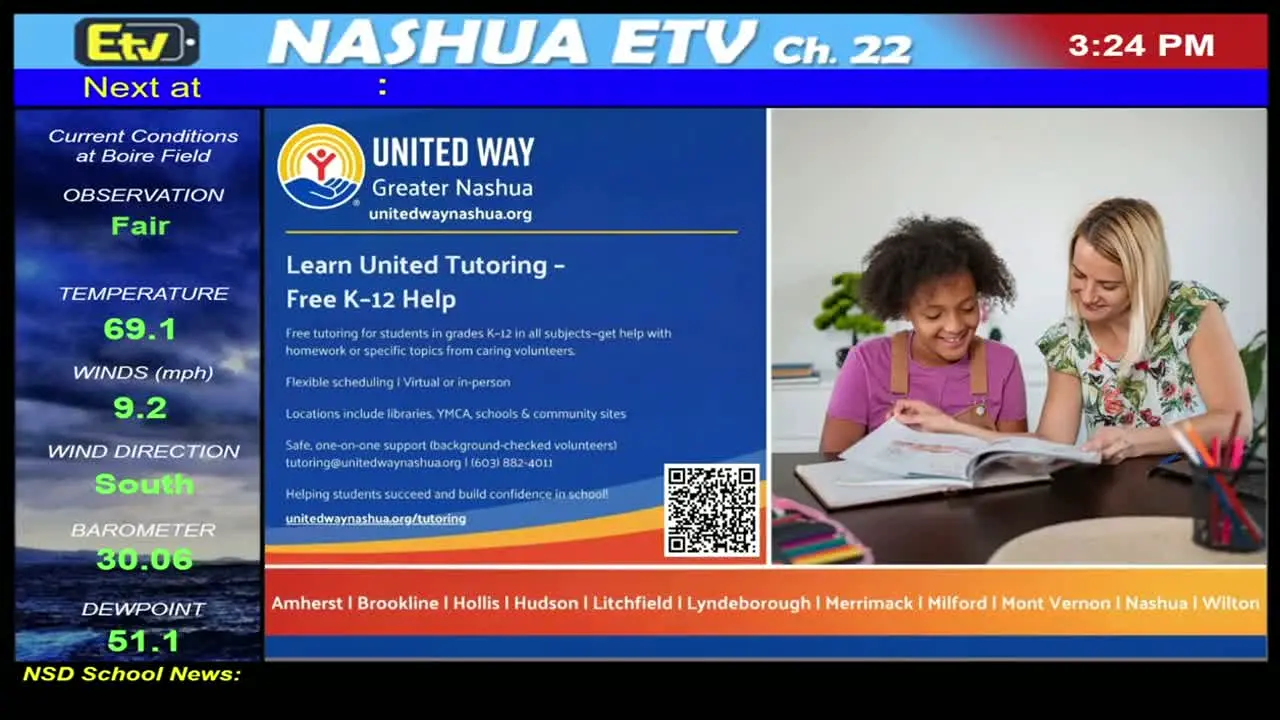 Nashua ETV live